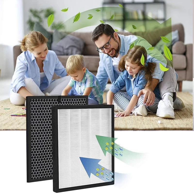 1 Set FY2420/30 FY2422 Activated Carbon HEPA Filter Sheet Replacement Filter & 1 Pcs Active Carbon Replacement Filter