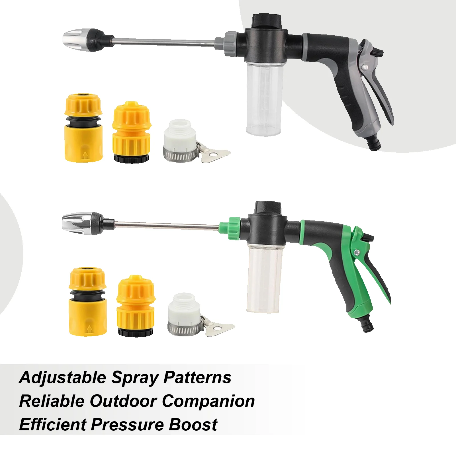 High Pressure Rotatable Hose Sprayer Handheld Water Nozzle For Lawn Outdoor Backyard Patio Deck Car Washing Watering Flowers