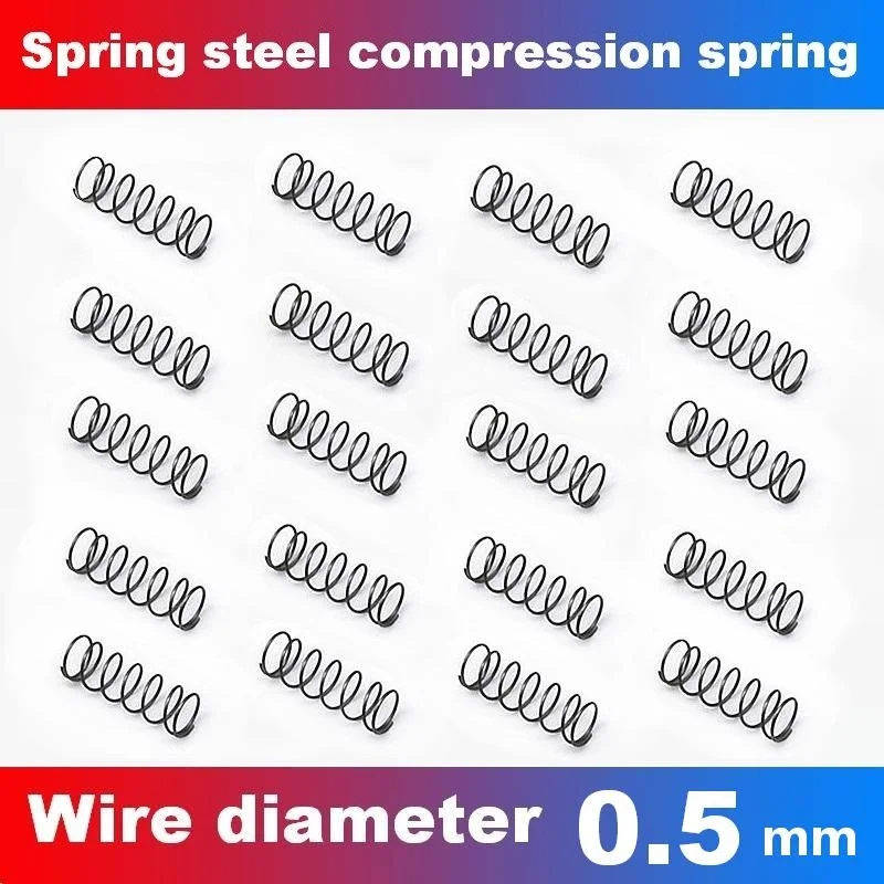 Spring steel compression spring Micro return spring Wire diameter 0.5mm Small soft springs