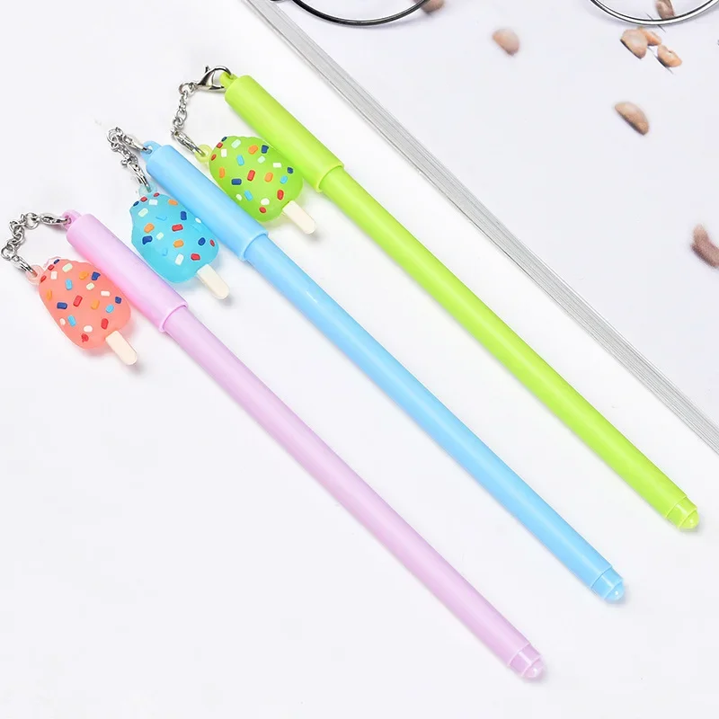 36PCS Factory Direct Sales ZF1719 Ice Cream Stick Ice Hanging Chain Creative Rollerball Pen Stationery