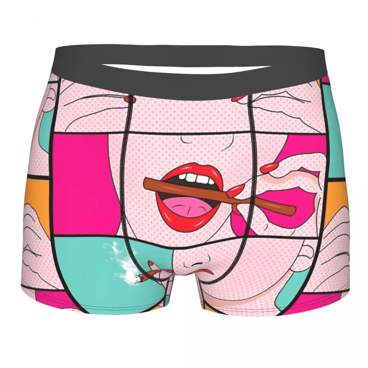 Lady Underpants Breathbale Panties Male Underwear Print Shorts Boxer Briefs