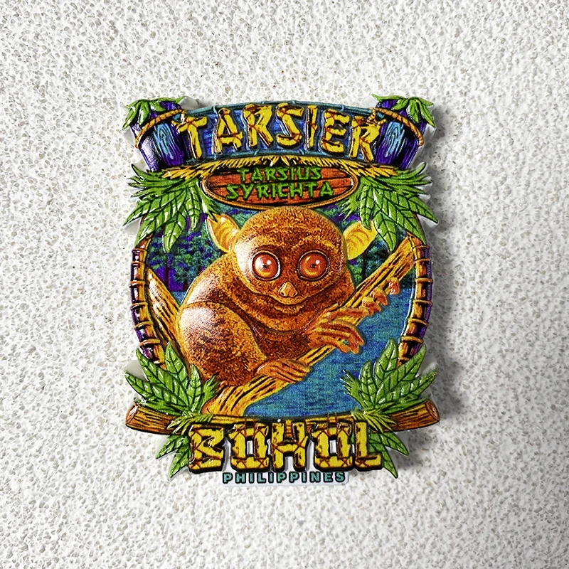 Philippine Tarsier travel souvenir Creative 3d three-dimensional personality decoration magnetic refrigerator magnets