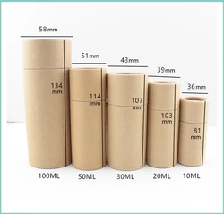 Customize logo Oil bottle packaging box kraft paper tube packing box dropper bottle round cardboard Lipstick Perfume box