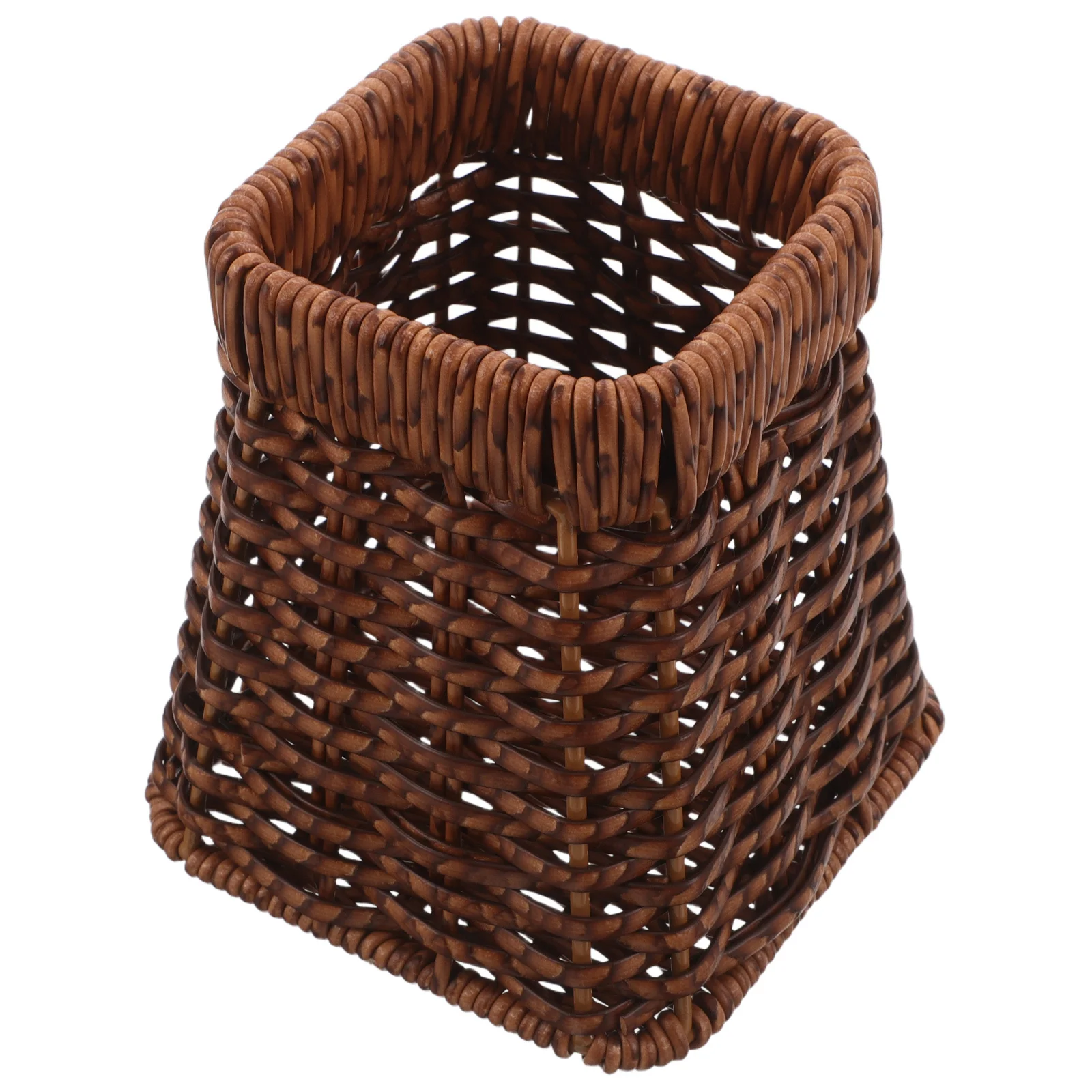 

Imitation Rattan Woven Utensil Drainer Basket Kitchen Countertop Silverware Holder Fork Spoon Chopsticks Organizer Drying Drain