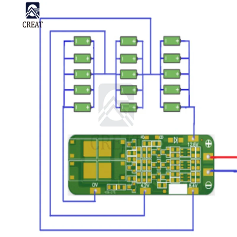 5PCS 3 Serail 3 S 20A Li-ion Lithium batterie 18650 chargeur carte de Protection Module PCB BMS 12.6V cellule