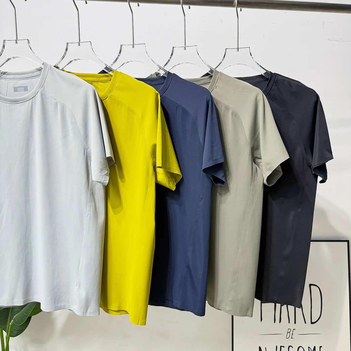 Lu Series Cool Technology Seamless Glue Summer Men's Outdoor Sports Quick Dry High Elastic round Neck Short Sleeve T Shirt