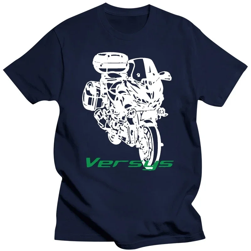 Camiseta de algodón de manga corta para hombre camisa de moda para motocicleta Versys 1000 650