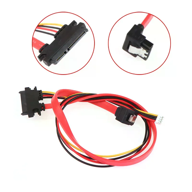 7+15 Pin 22P SATA Conjoint CD/DVD HD Hard Disk Cable 20/40cm 2-in-1 7Pin SATA DATA + 2.0mm 4Pin Power Combo