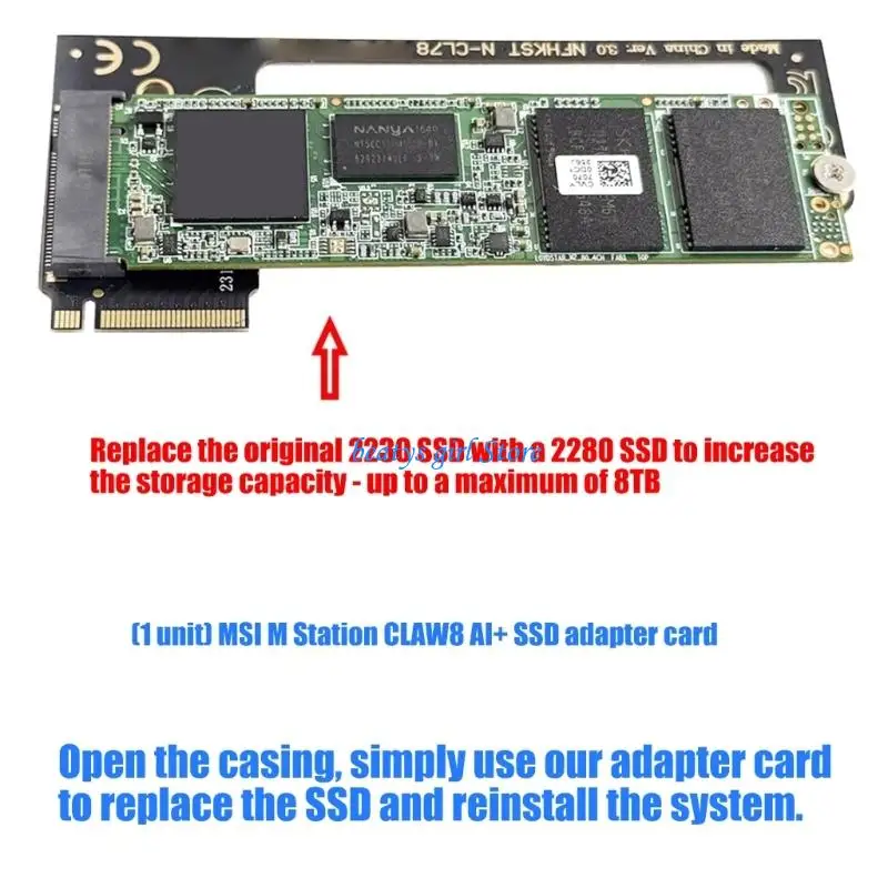 Convertisseurs SSD M-Key C7AB pour 8 AI+ 7, offrant un transfert de données de 64 Gbps