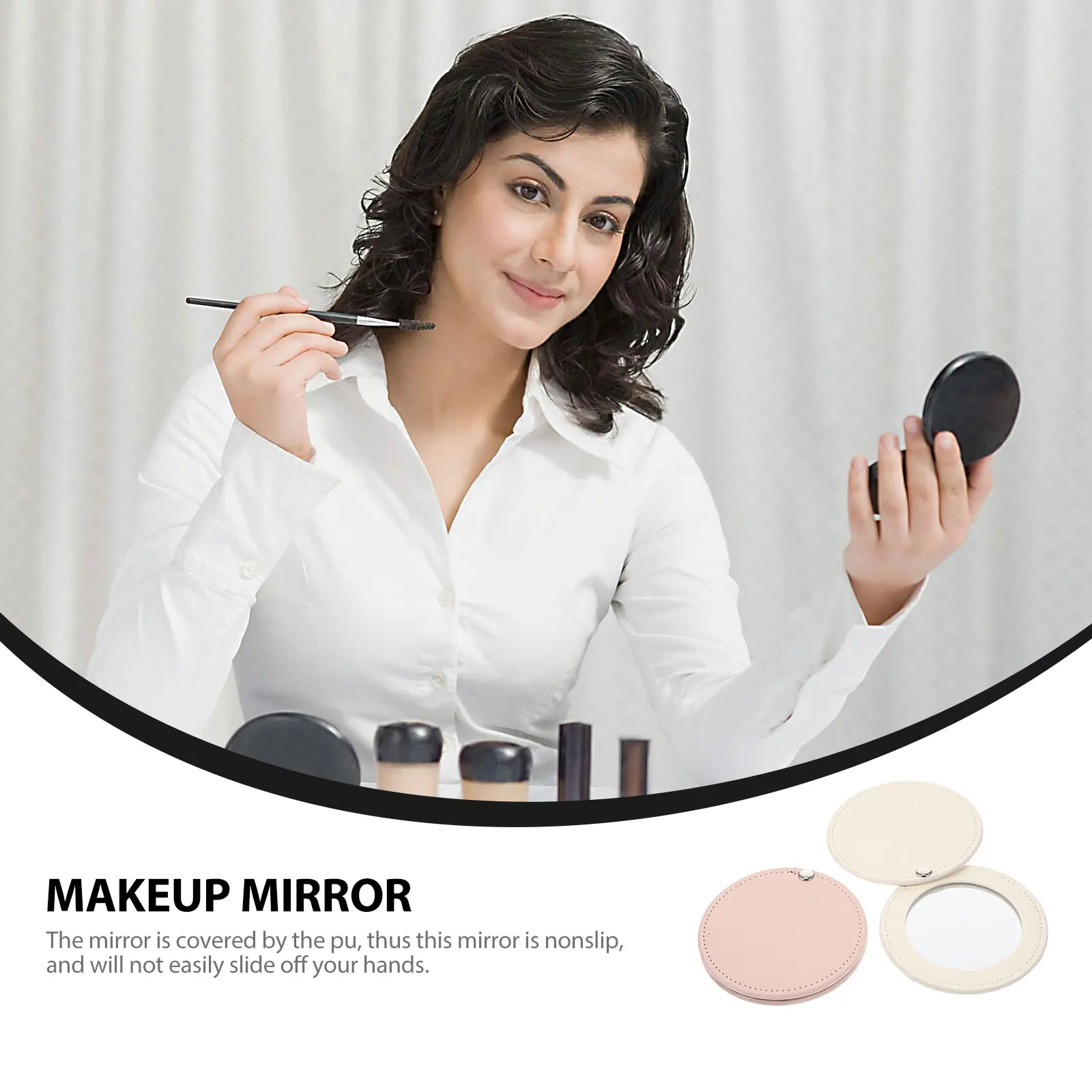 

2Pcs Pocket Mirror Nonslip Design with Superior Clarity for Beauty Compact Mirror Portable Mirrors Pocket Makeup Mirrors