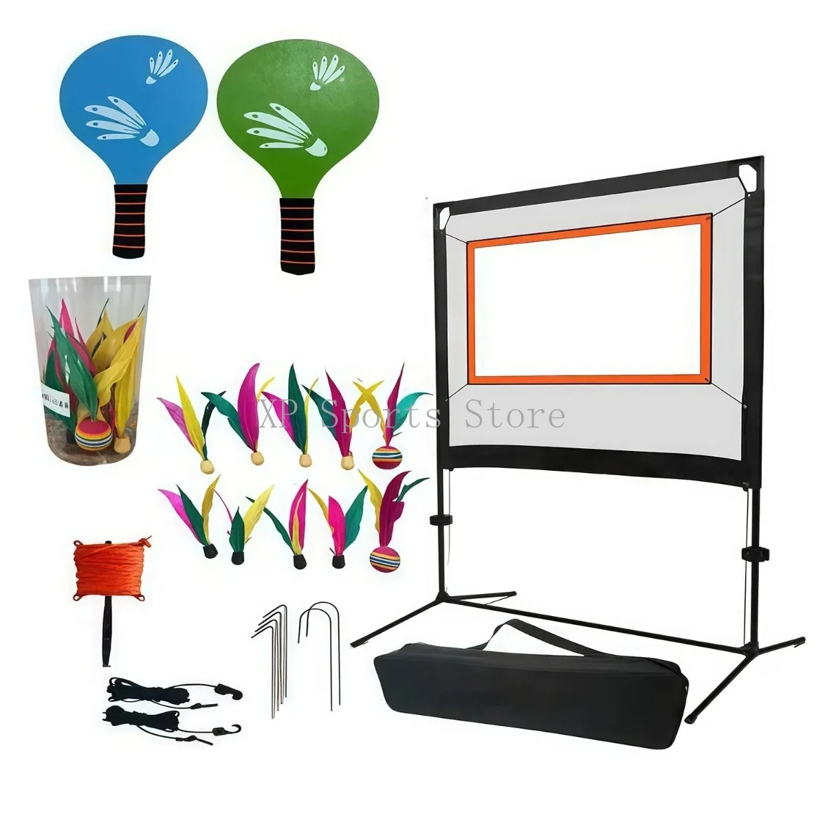 

Multi-Sport Badminton Net Set - Indoor/Outdoor Use for Pickleball,Shuttlecock, Backyard Beach Tennis,Perfect for Practice&Casual