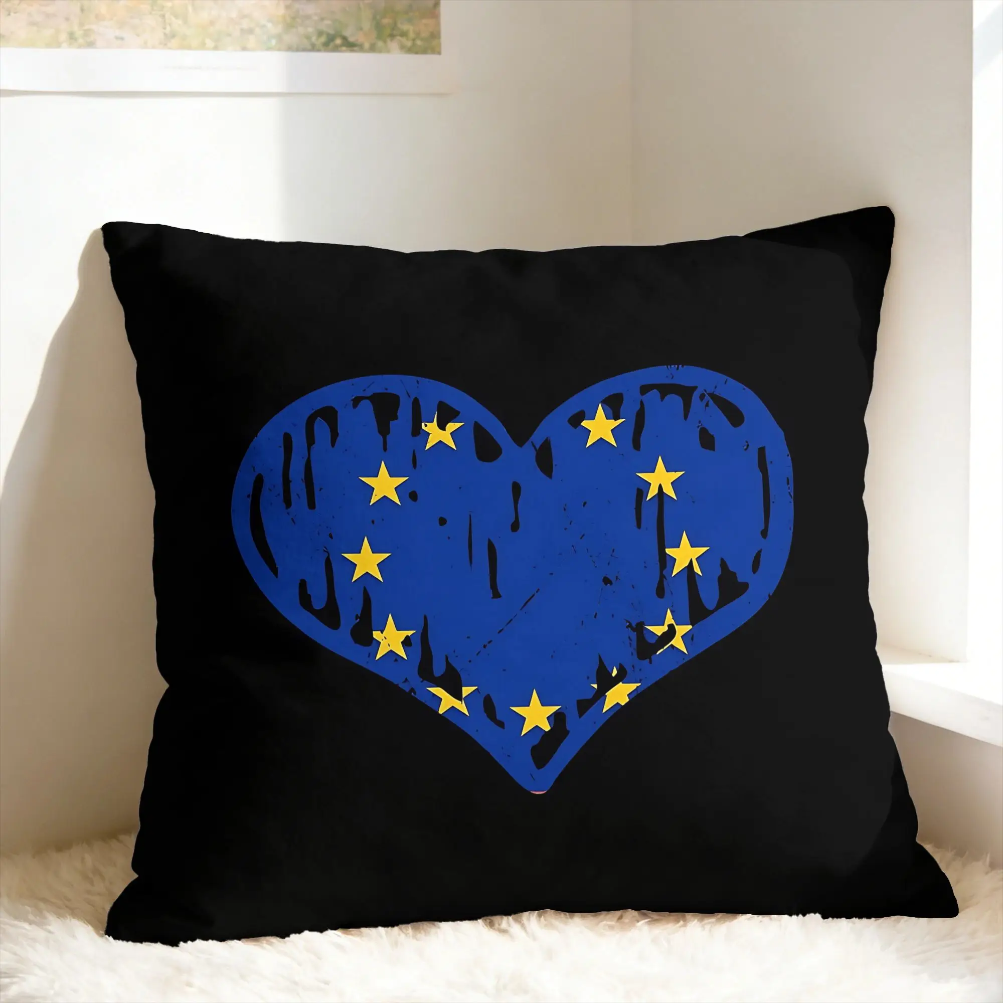 Pillow Cover European Union Flag Star  Morden Pillow Case For Chair Sofa Home Decor Pillowcases