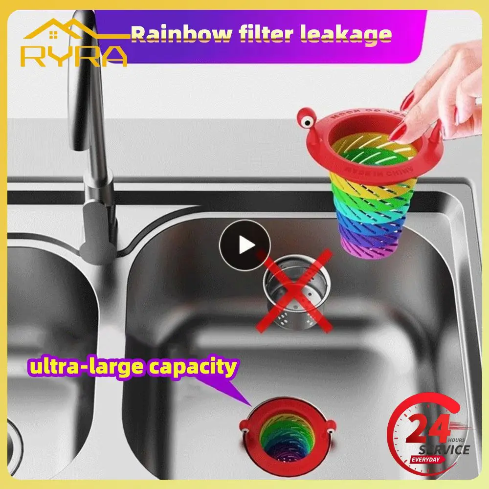 Kitchen Sink Filter Retractable Mesh Sink Filter Little Monster Filter Floor Drain Bathroom Sink Drain Filter Anti-Clogging