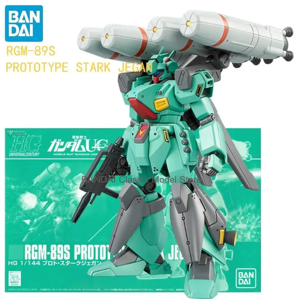 

В наличии BANDAI HG:UC 1/144 RGM-89S PROTOTYPE STARK JEGAN Аниме-фигурки для сборки, коллекционная модель, игрушка