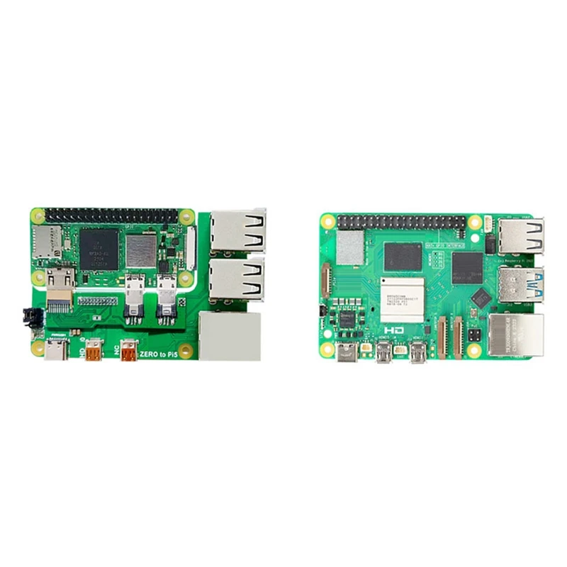 For Raspberry Pi Zero 2W To PI5 Expansion Board Zero To Pi5 Interface Adapter Zero USB HUB RJ45 HAT