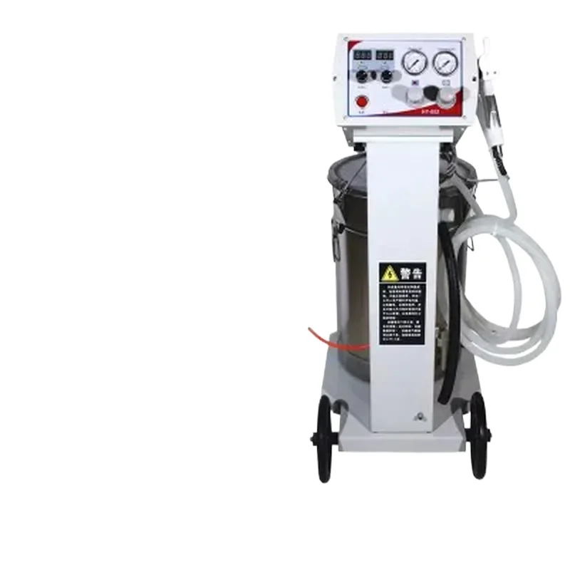 Electrostatic Powder Spraying Machine Manual Powder Coating Equipment Wheeled Stainless Steel Tank Metal Painting Device