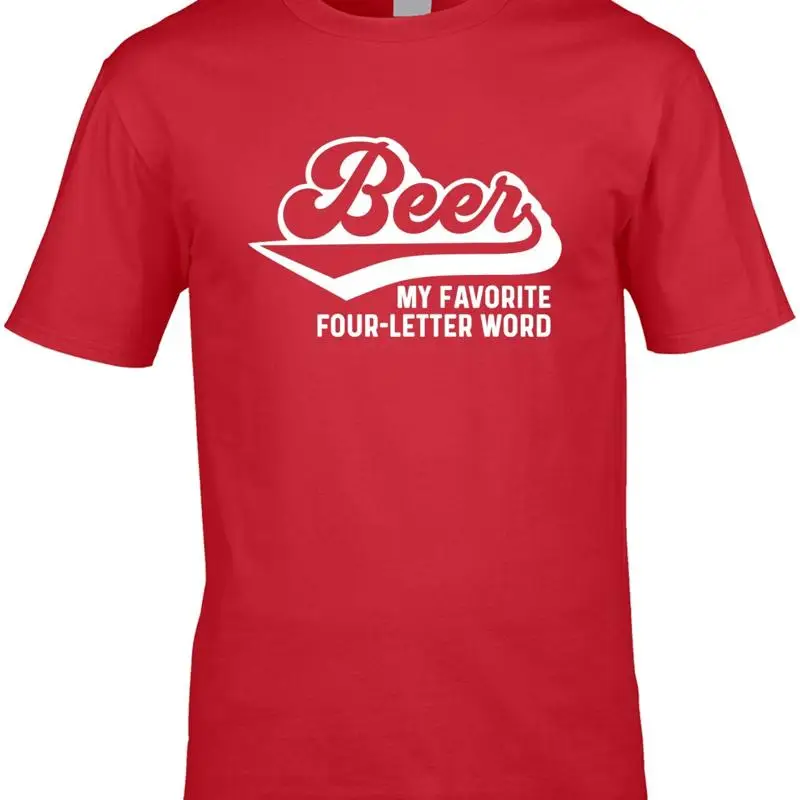 

Мужская футболка Beer My Favorite Four Letter Word, забавный питьевой бар, паб