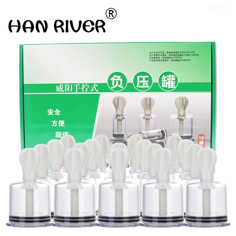 Hand twist type cupping apparatus 18 household extraction tank type vacuum cupping tank rotary magnetic therapy