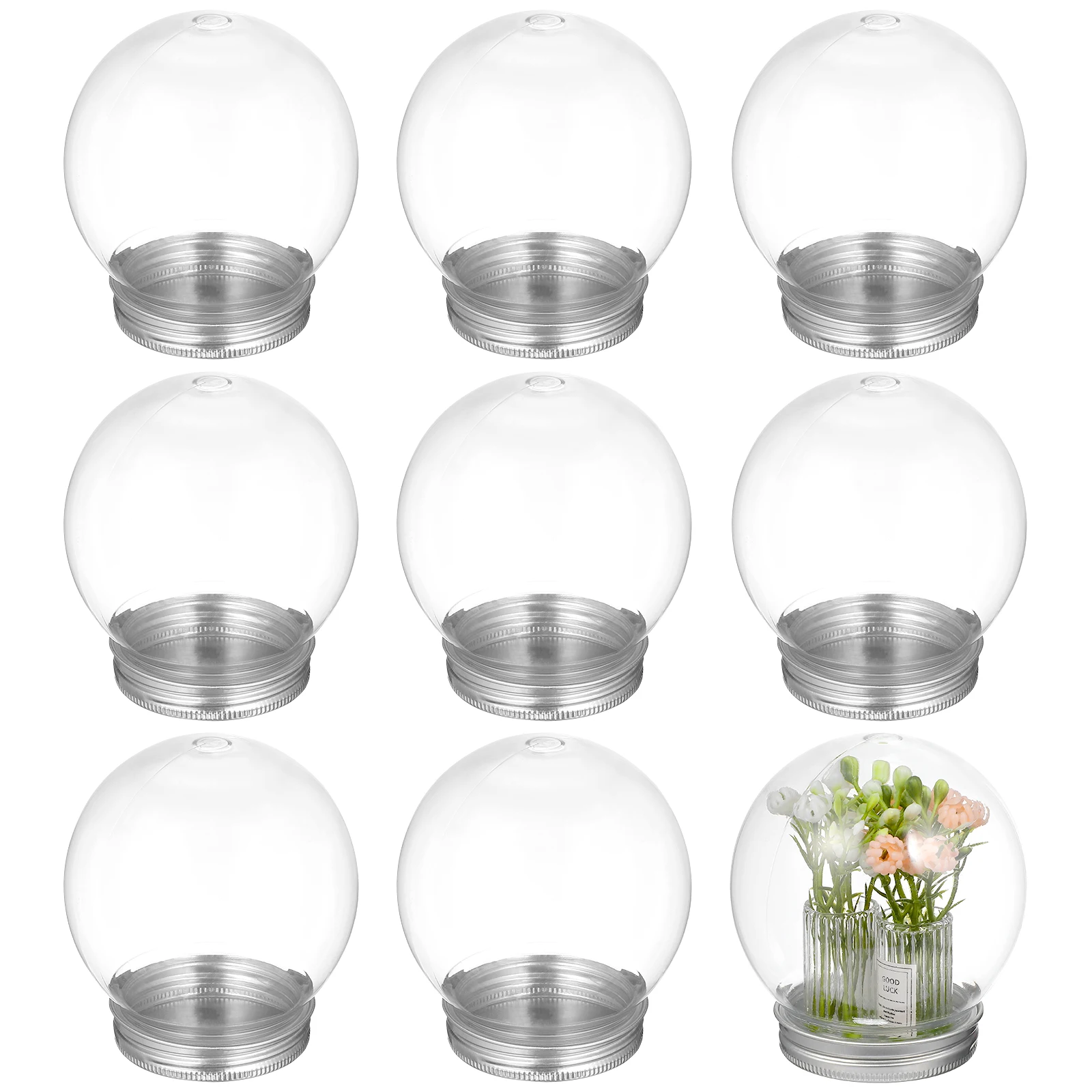 

10pcs Candy Bottle Clear DIY Snow Globe Wedding Favor Boxes Light Bulb Container Water Party Holiday Decor Craft Supplies