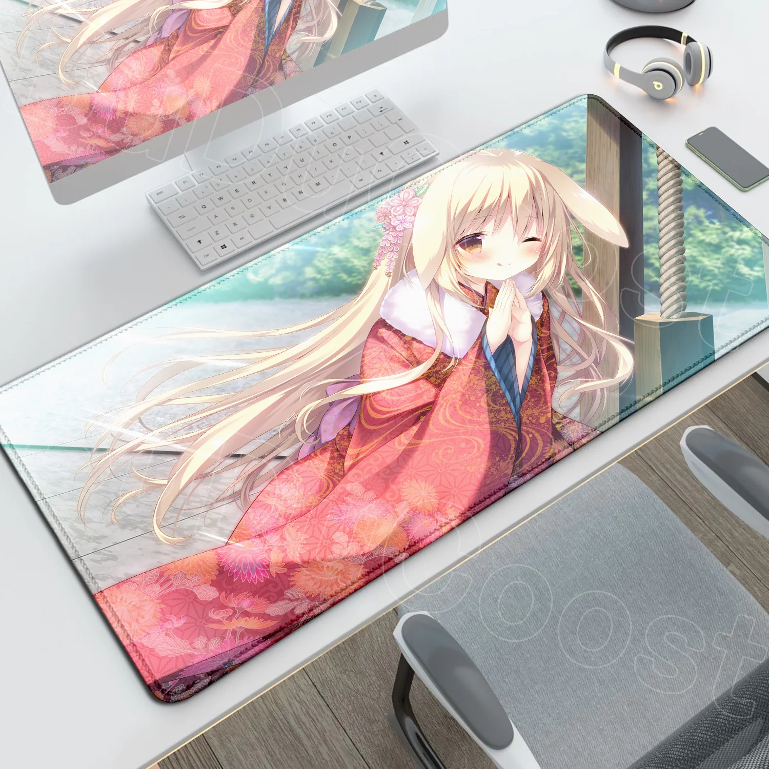 

Anime Girl XXL large cute mouse pad desk organizers and trays mousepad Non-Slip Rubber Computer Accessories Desktop accessories