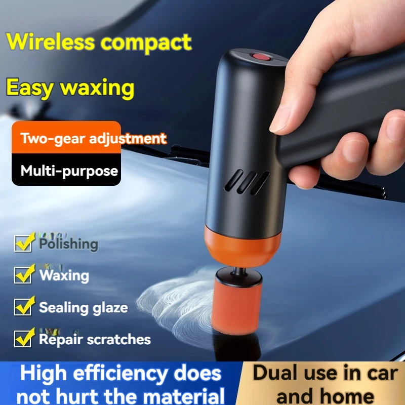 Electric Wireless Car Polisher Multi-functional Car Polishing Machine  Adjustable Speed Scratches Repair Waxing Tools