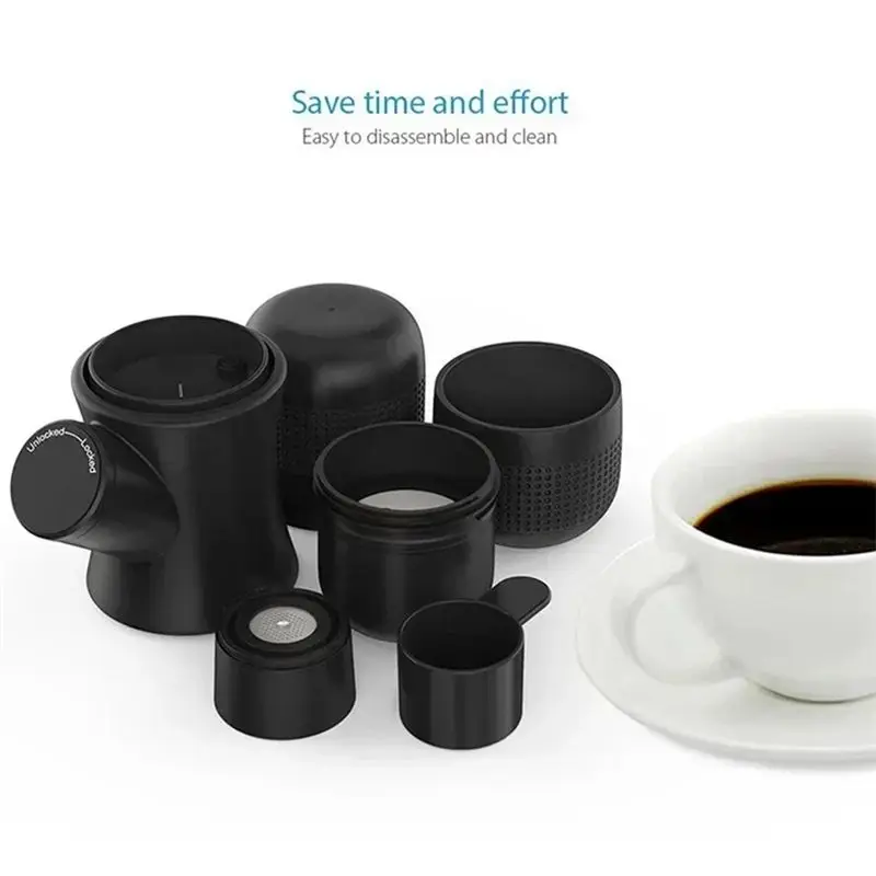 Coffee Machine Hand Pressure Espresso Machine Handheld Pressure Travel Portable For Office/Home Outdoor-A54Q