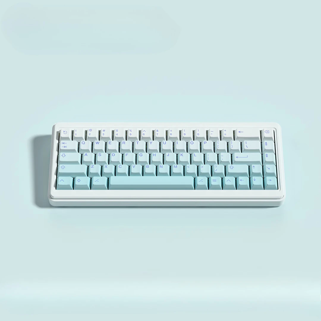 

Yanshan keycap, thermal sublimation PBT material original factory, customized mechanical keyboard can be used blue gradual chang