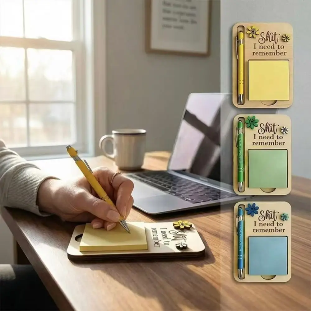 Stable Base Construction Desktop Note Dispenser Refined Exterior Design Multifunctional Design Adhesive Notes Holder
