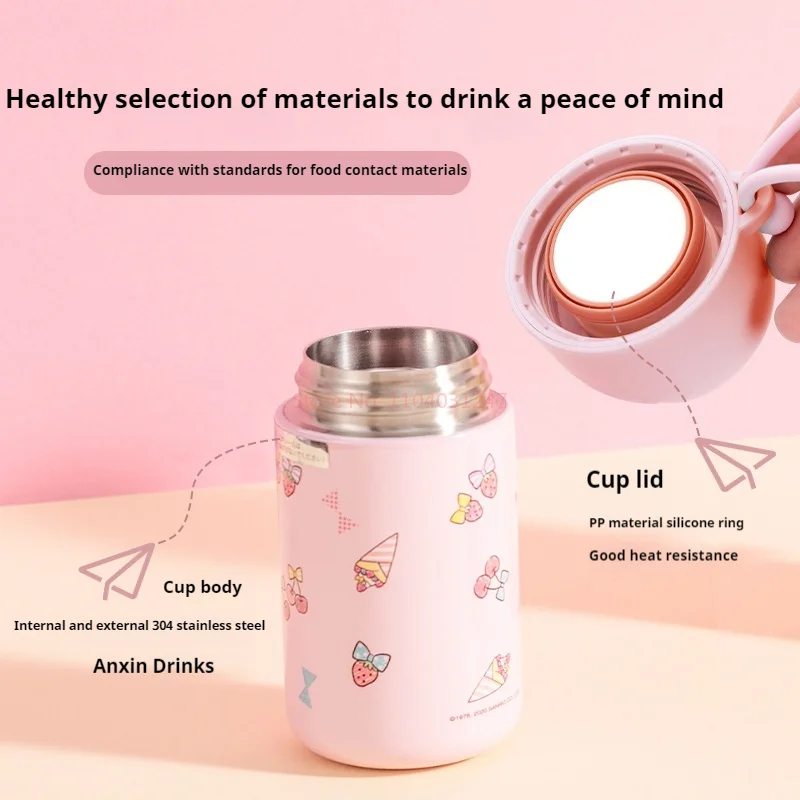 Miniso-taza de agua My Melody Cinnamoroll para mujer, vaso aislado de gran capacidad, Mini taza portátil de invierno, regalos para amigos