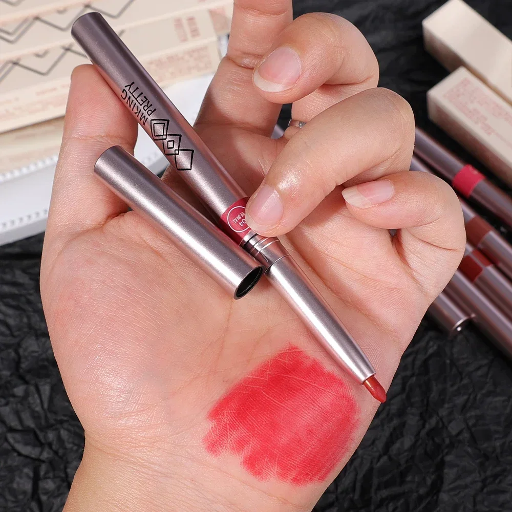 Neue Mode Frauen wasserdicht Lip Liner Bleistift langlebige matte Lippenstifte Stift sexy rote Kontur Tönung feuchtigkeit spendende Lippen Make-up