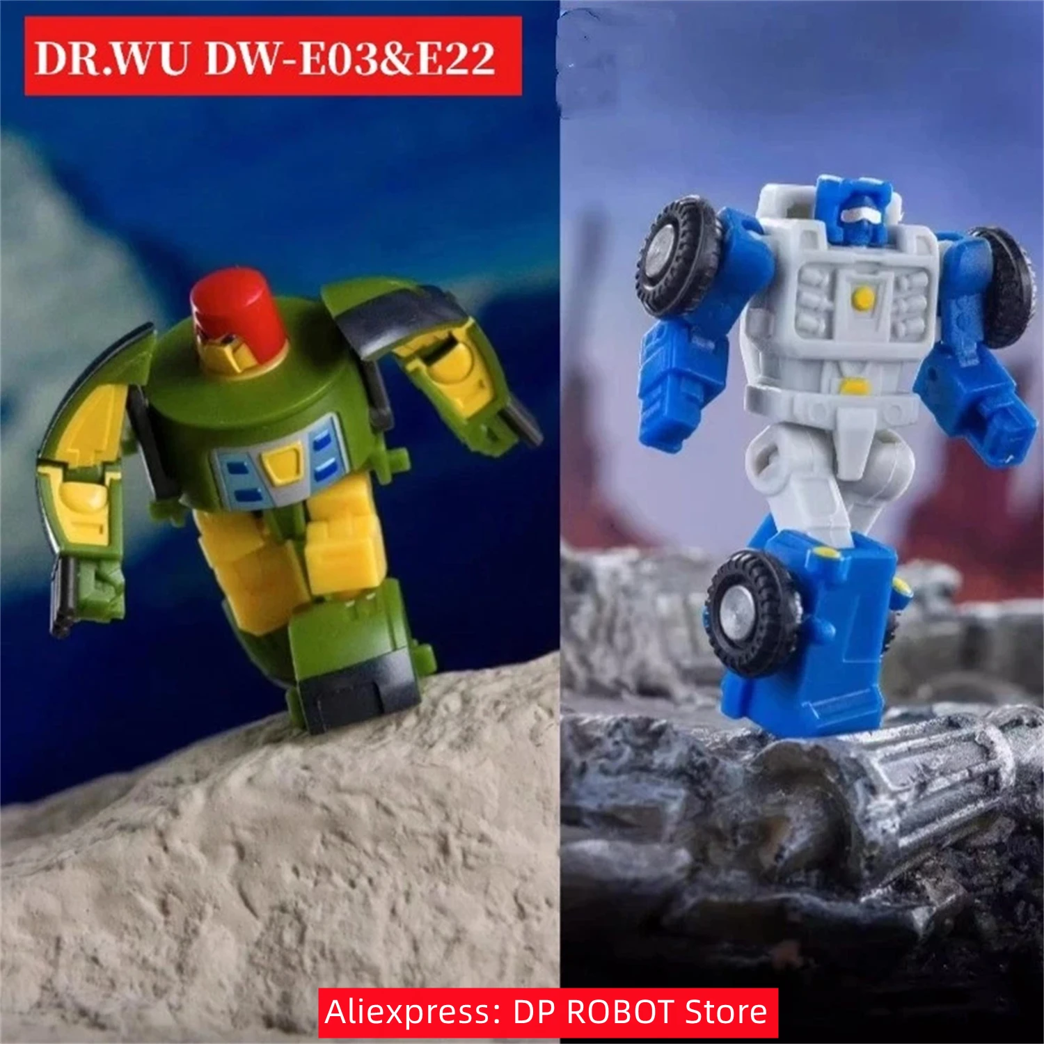 Dr.wu Dw-e03 BIG Surge Beachcomber Dw-e22 Spacedisc Cosmos MINI SIZE 5CM Robots