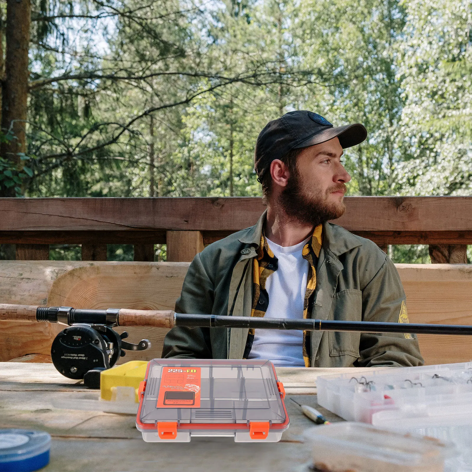 

Fishing Gear Storage Box Large Capacity PP Resin Tackle Container Waterproof Sealed Portable Multi Grid Hooks Baits Lures Case