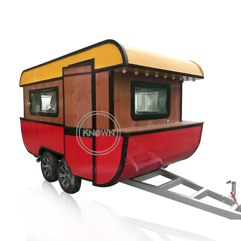 OEM Mobile Boat Trailer Fast Food Truck Ice Snack Vending Cart Customized Food Selling Kiosk with 5m Length