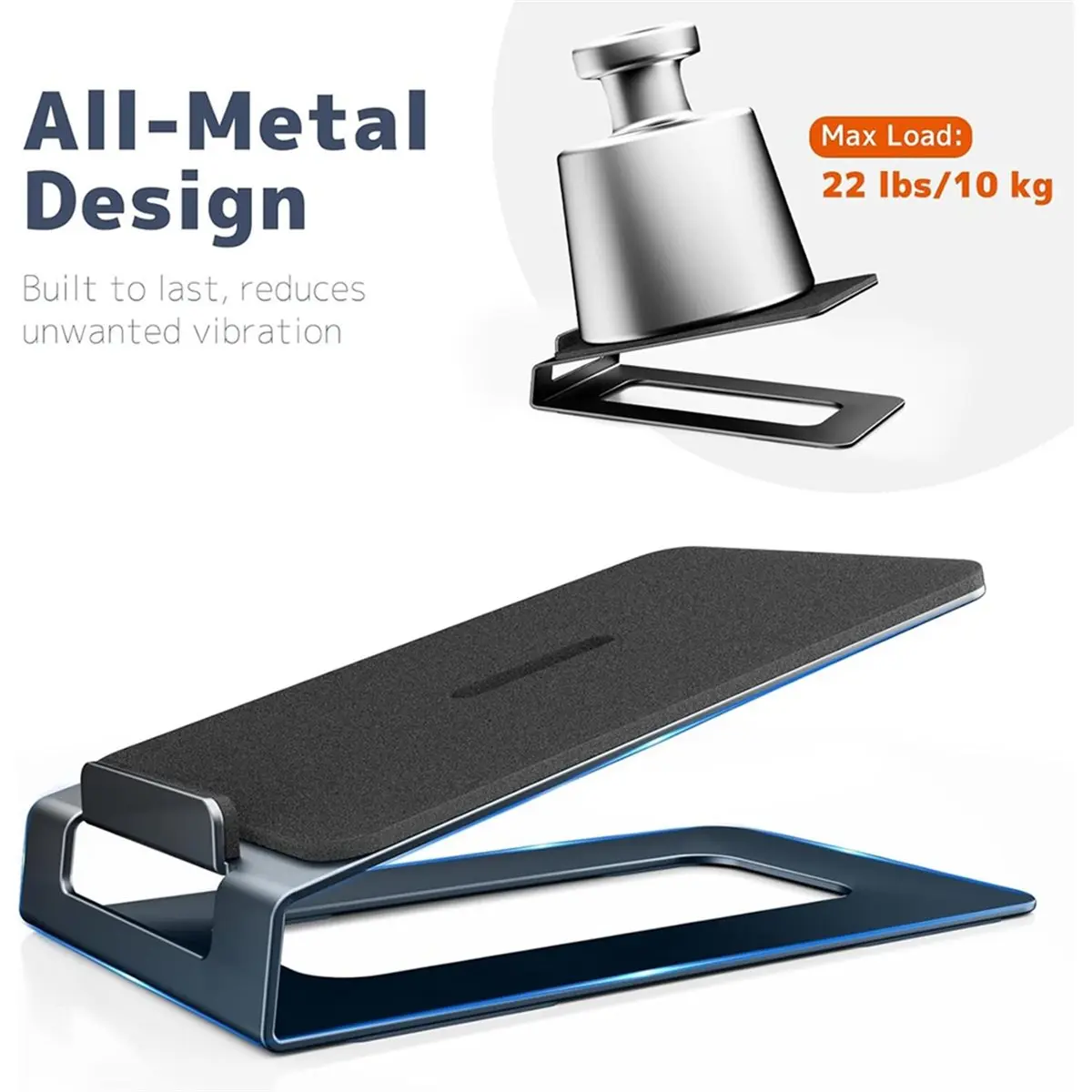 1 Pair Desk Speaker Stand with Anti- 16° Tilt Angle Space-Saving Stand for PC Speakers for Studio Monitor