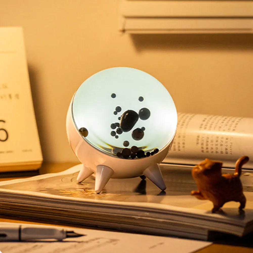 Magnetic Fluid Pickup Lamp Sound Sensitive Magnetic Liquid Desktop Lamp Ferrofluid Visual Display Lamp for Home Office Decor