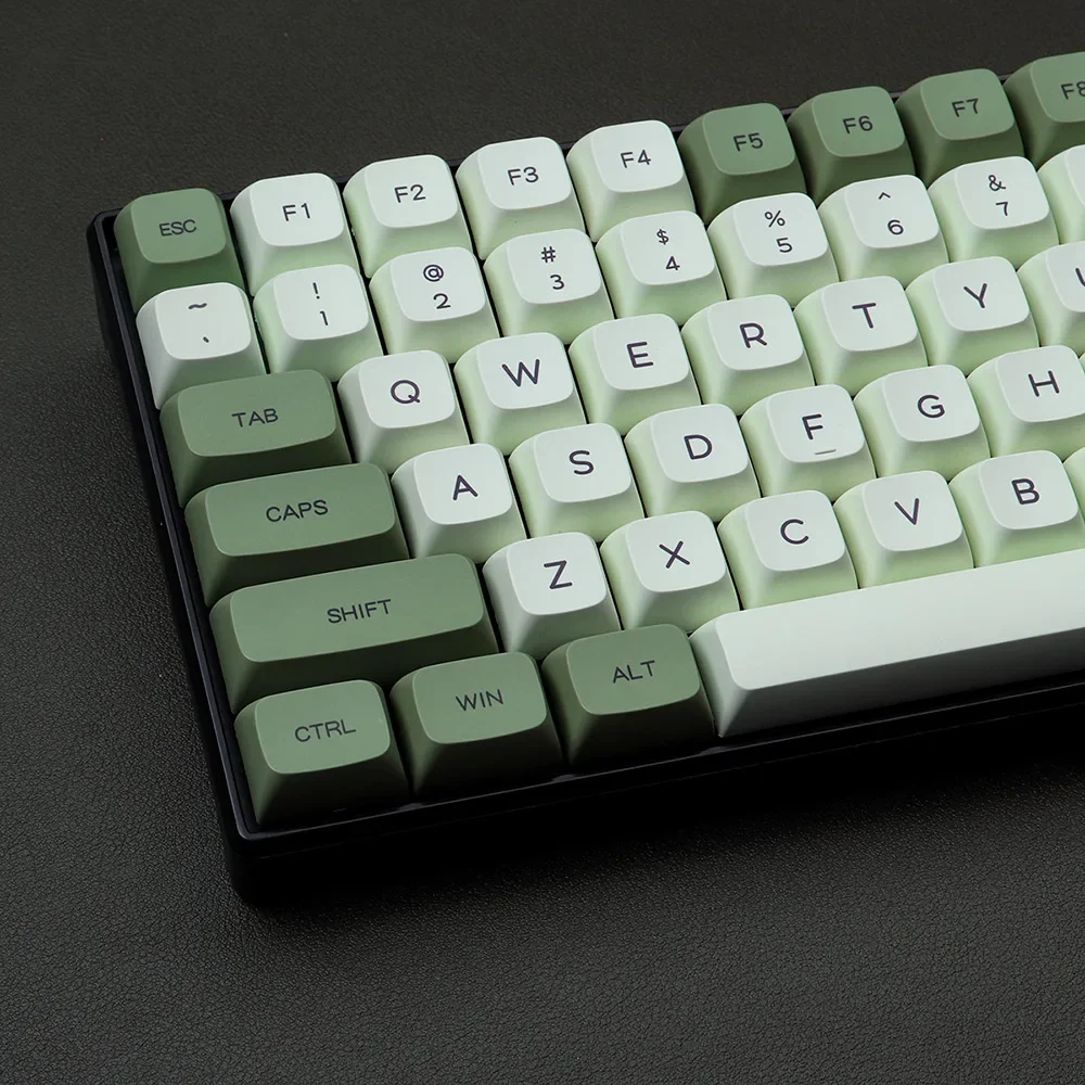 

Keycap Green XDA Height PBT Sublimation 124 Keys for Mechanical Keyboard 68/87/96