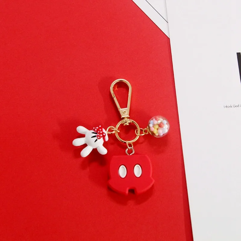 Cartoon Disney Mickey Mouse Keychain Pendant New Rubber Keychain Car Pendant Airpods Pendant U Disk Anti-Lost School Bag Gift