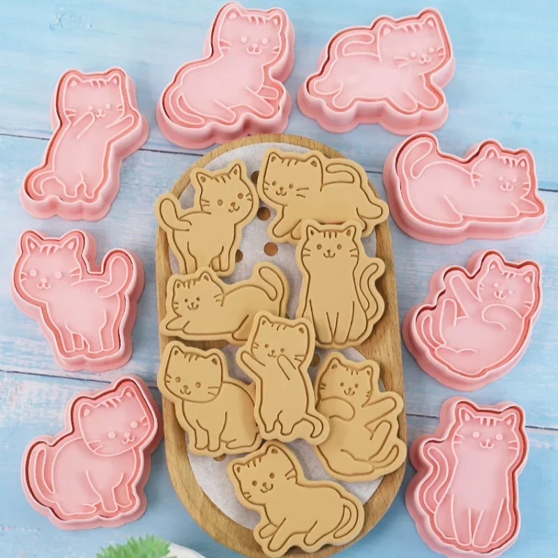 16Pcs Cat&dog Series Cookie Mold Set 3D Baking Mould Cookies Cutter Set Biscuit Baking Tool Decoration Tools DIY Baking Tools