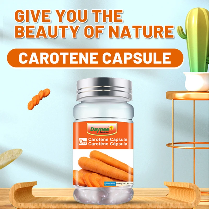 

100 Pills Carotene Soft Capsules Supplement B-carotene Visual Function Declines Effectively Promotes Health Cell Development