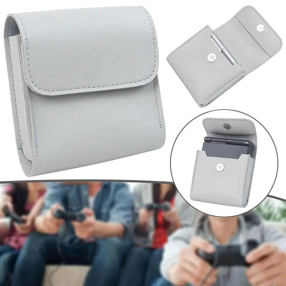 For RG35XXSP Handheld Game Console Storage Bag PU Leather Game Bag Console Mini Storage Portable Bag Carrying K5N9