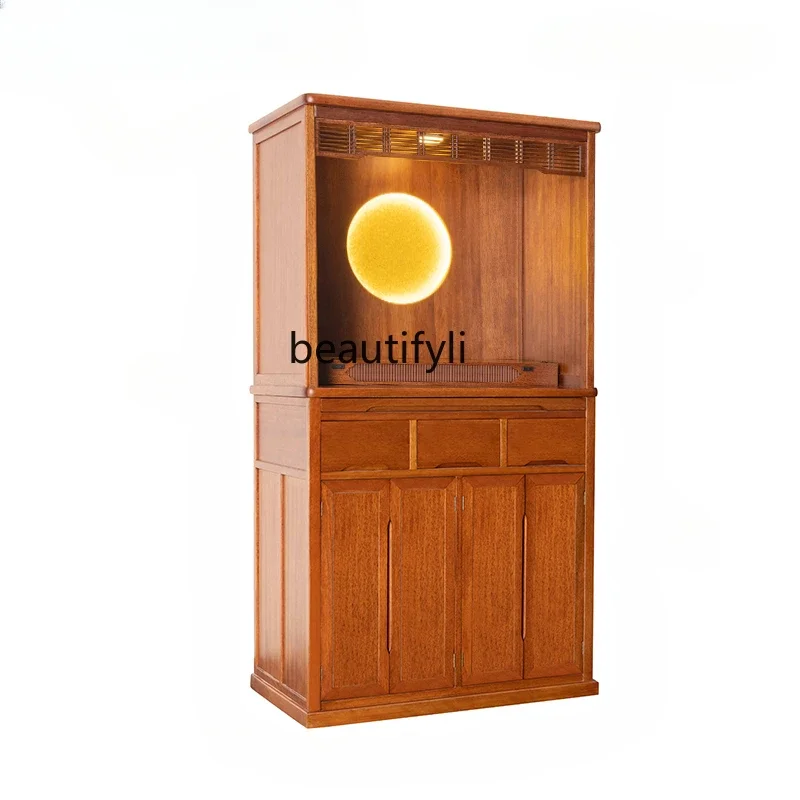 

Solid wood household Chinese vertical cabinet modern light luxury small simple Buddhist table for table