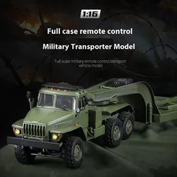 WPL1: 16 Full Scale B-36-3 Ural Trailer Command Communication Transport Vehicle Six Wheel Drive Remote Control Climbing Toy