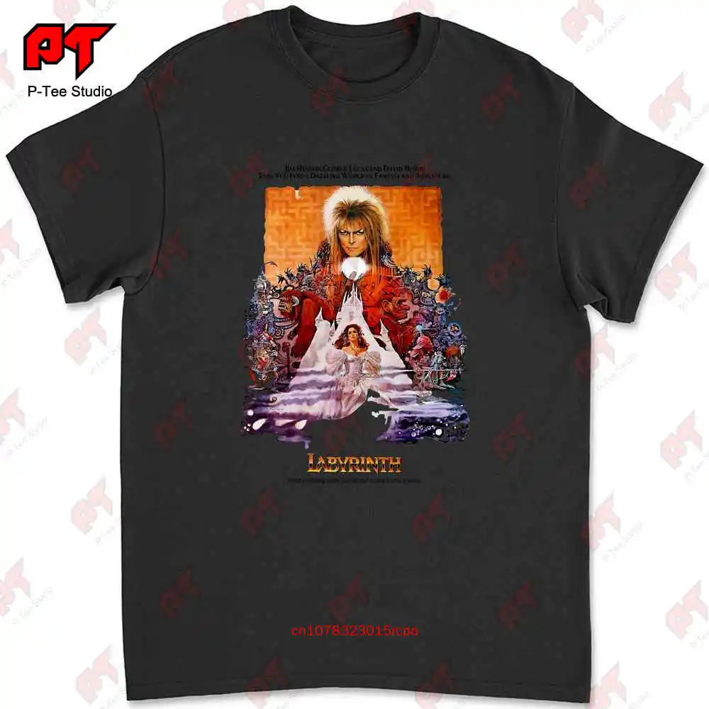 Labyrinth Bowie Movie Film Poster T-shirt FM2S