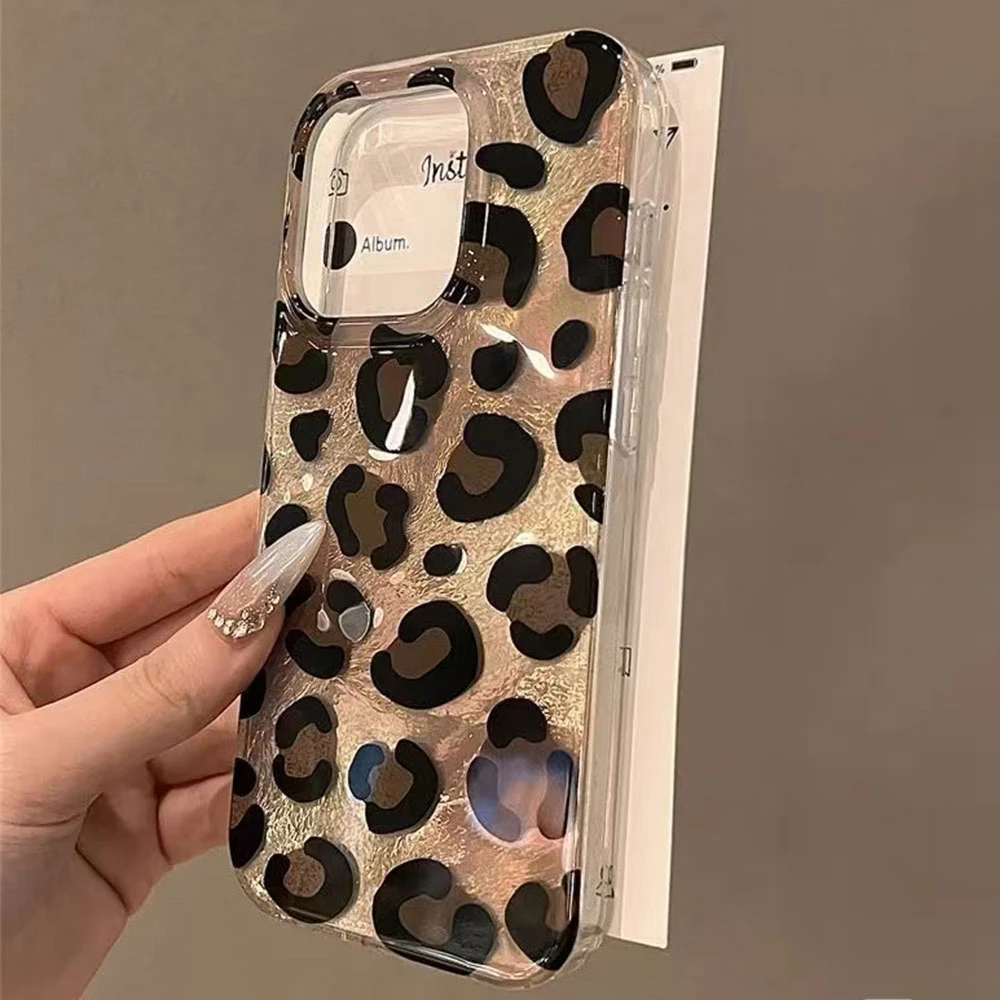 Retro Leopard Vortex Pattern Phone Case for Samsung Galaxy A16 A55 A07 A17 A56 A36 A26 A53 A06 A14 A24 A34 A54 A15 A12 Cover - náhled 3