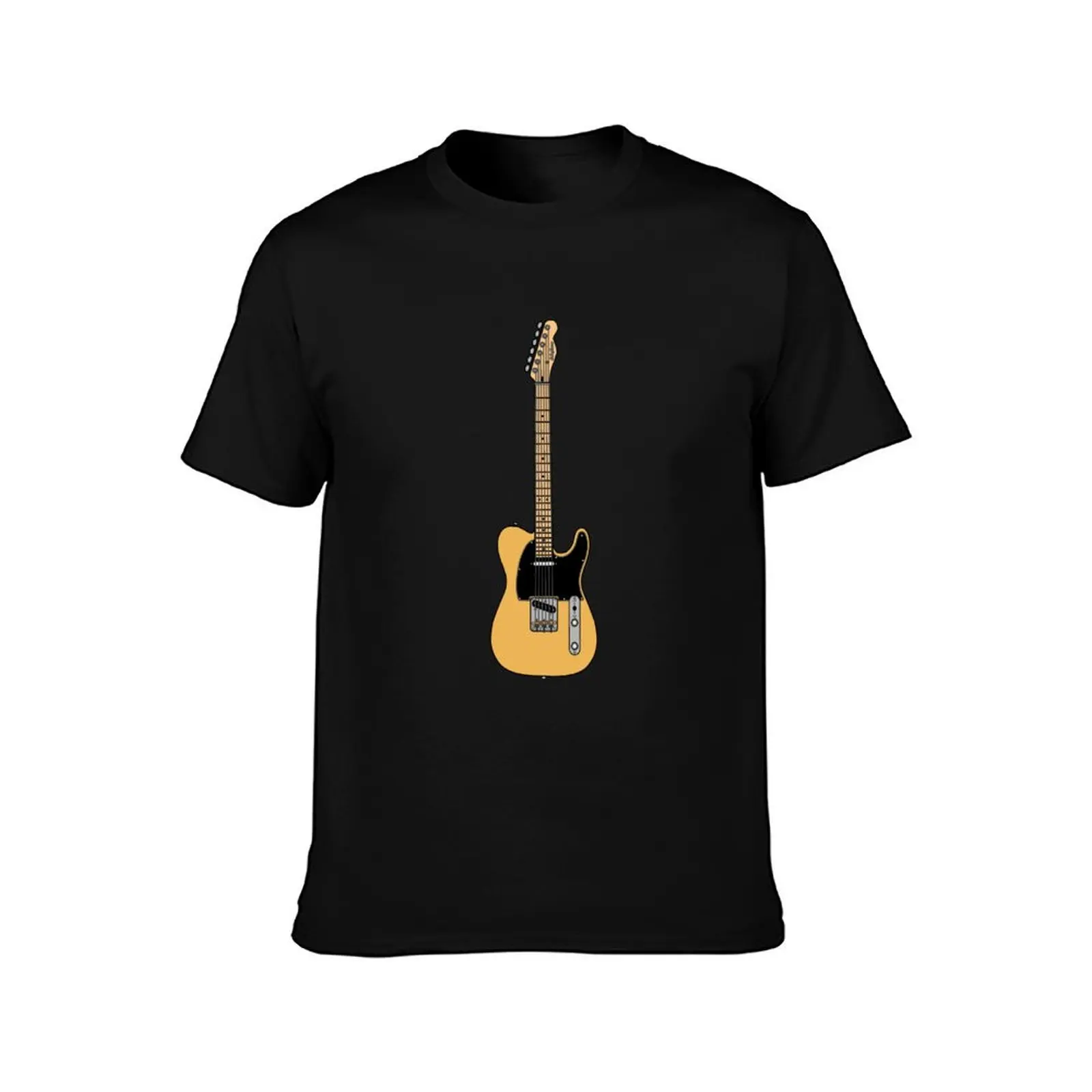 Coloured Telecaster (B. Blonde) - Black Pickguard and Maple Fretboard T-Shirt plus size clothes aesthetic clothes men clothing