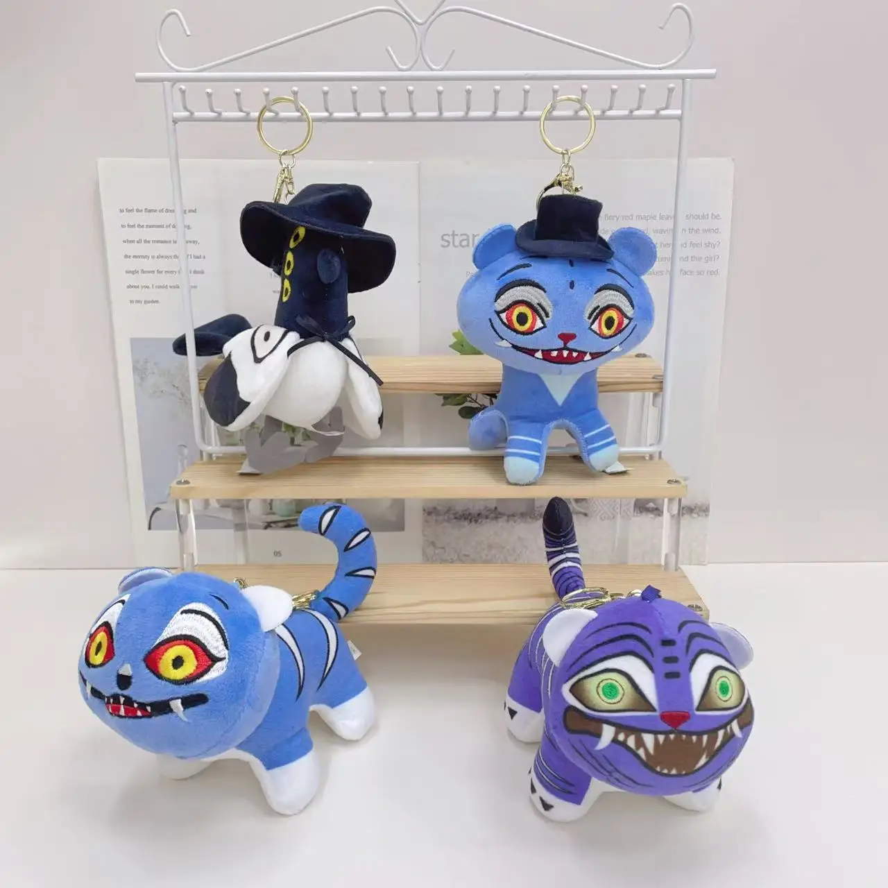 

Anime Kpop Demons Hunters Plush Keychain Rumi Mira Zoey Figure Pendant Car Keychain Cute Purple Tiger Doll K Pop For Fans Gift