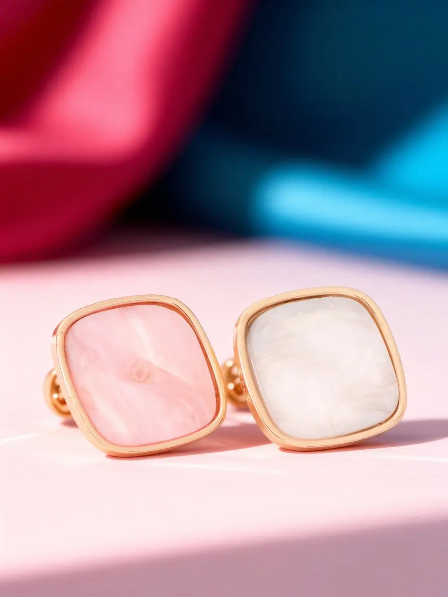 2Pcs Elegant Marble Resin Nail Art Ring Palette Mini Portable Mixing Tray for DIY Color Mixing Nail Craft Enthusiasts Salon Home