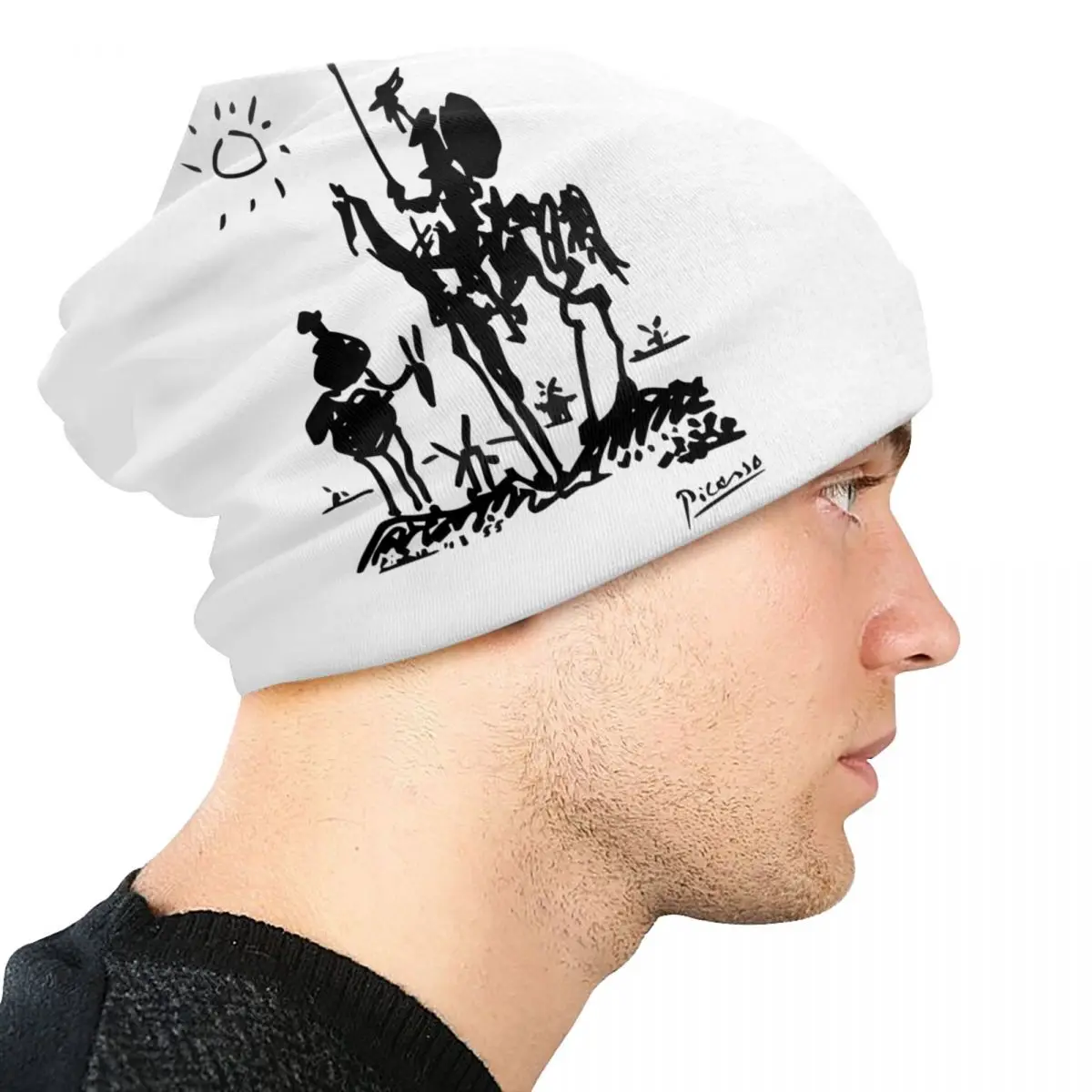 Pablo Picasso Beanie Cap Unisex Winter Warm Bonnet Femme Knitted Hats Fashion Don Quixote Skullies Beanies Hats For Men Women