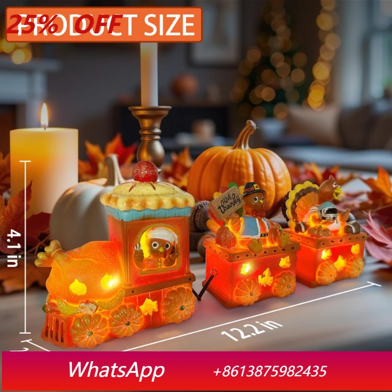 

LH Creative Thanksgiving Snow House Snowman Model Decoration Scene Crafts Ornament
