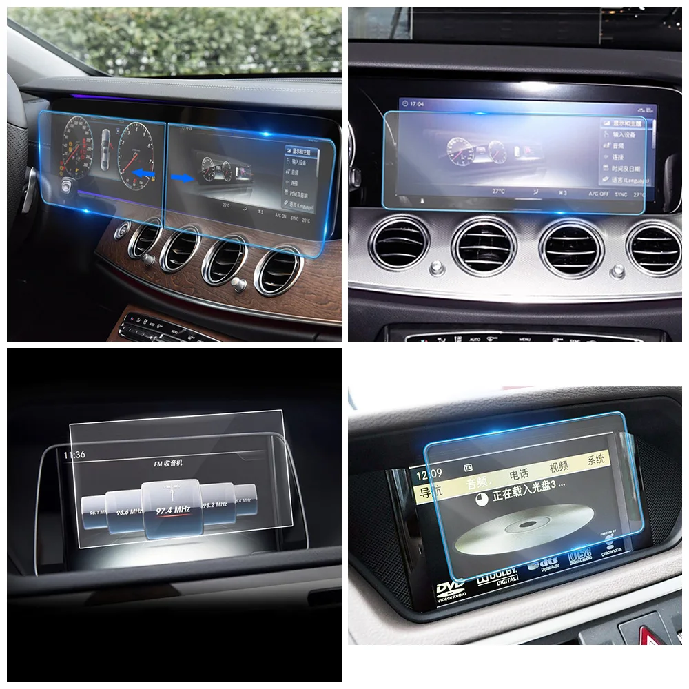 

For Mercedes Benz E Class W212 W213 E200 E220 Car GPS Navigation LCD Screen Tempered Glass Protective Film Anti Scratch